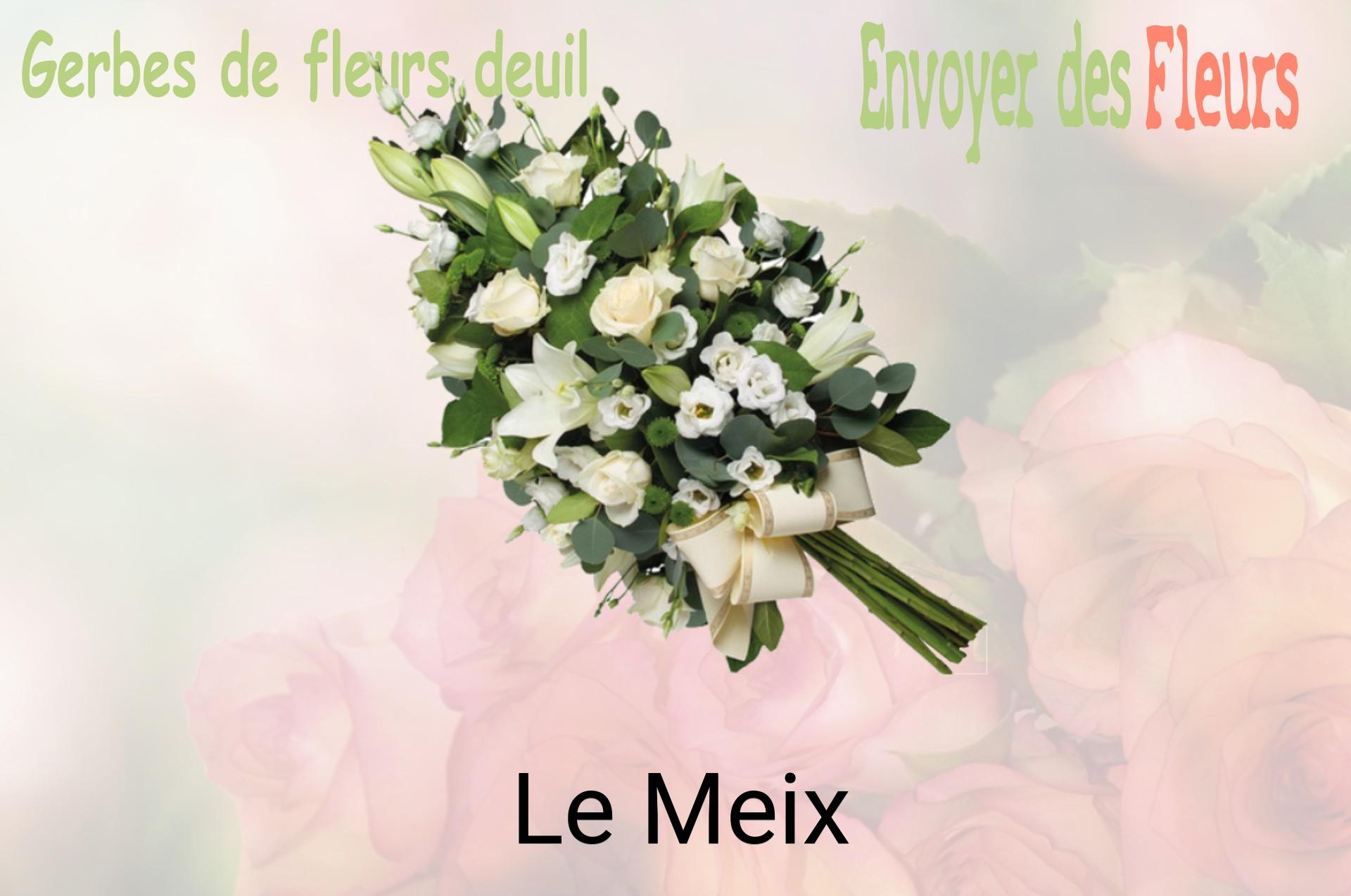 Gerbe de fleurs de deuil livrée à Le Meix